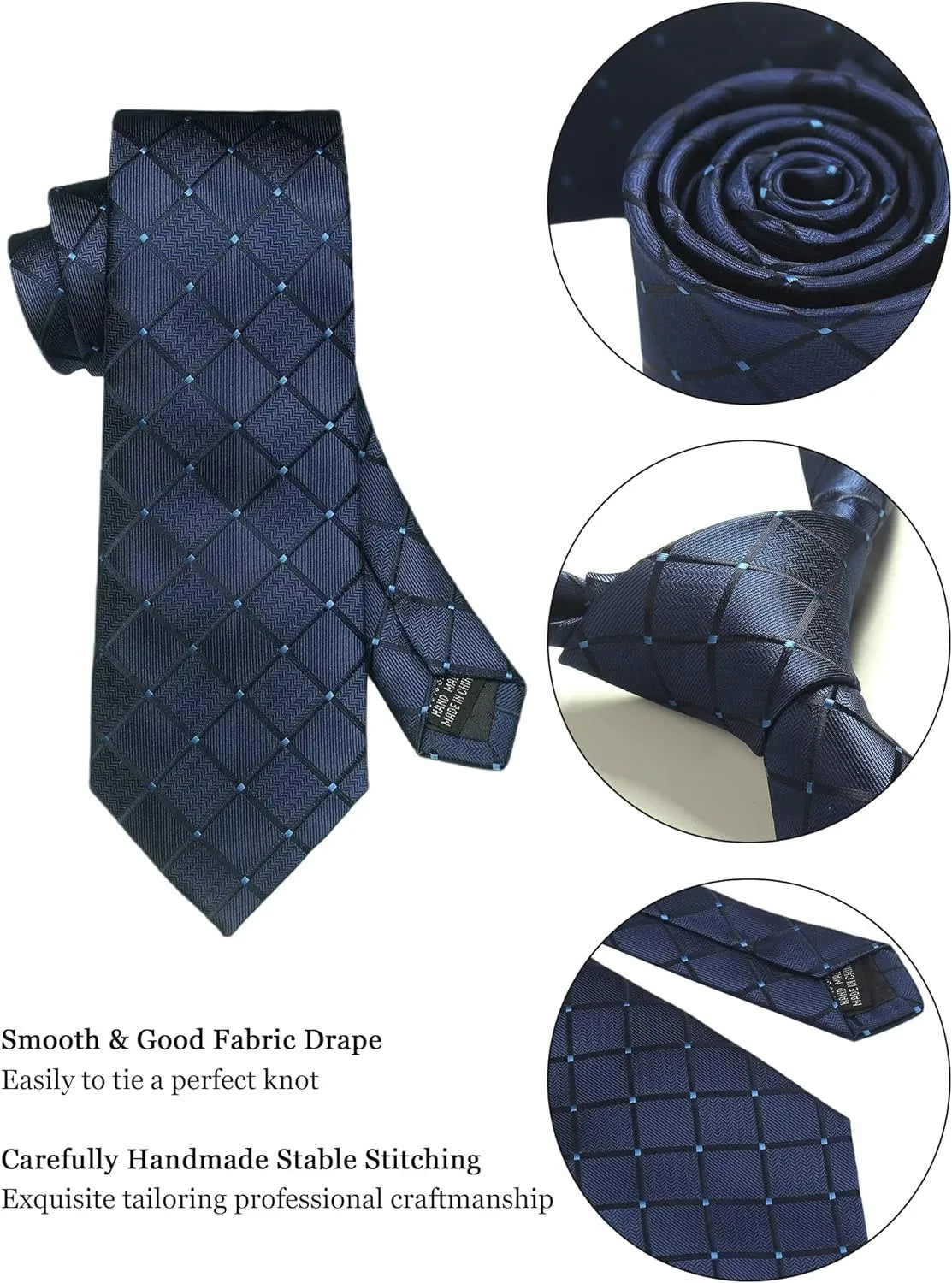 Classic 100% Silk Men’s Tie Set – Elegance in Gift Box