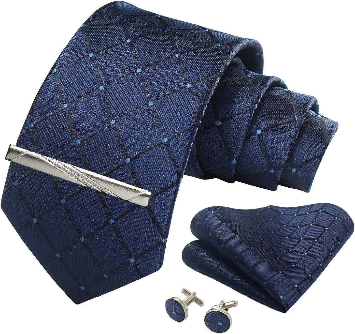 Classic 100% Silk Men’s Tie Set – Elegance in Gift Box