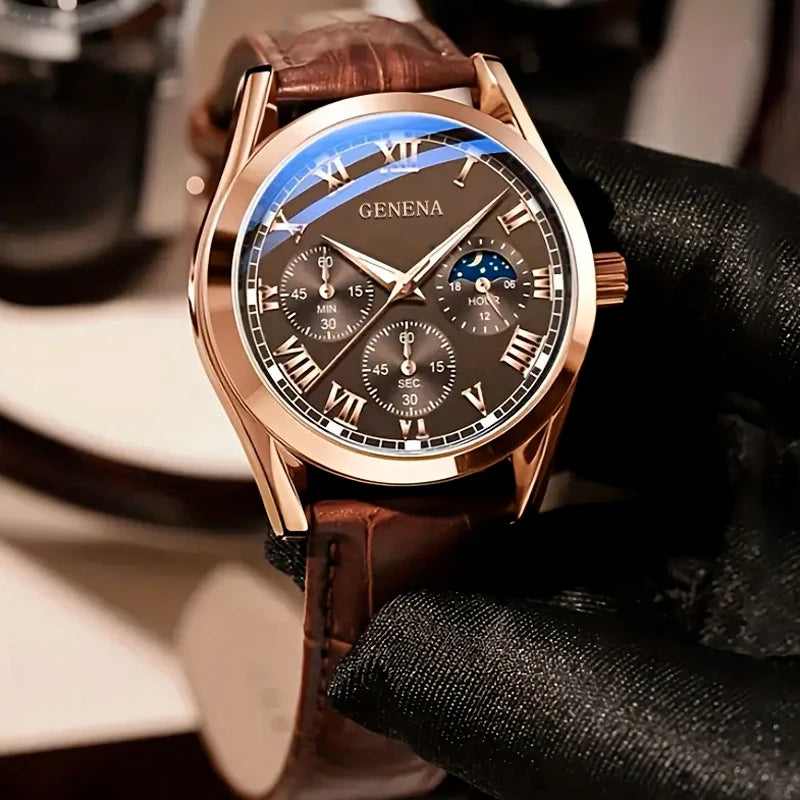 Elegant Men's Quartz Watch | Versatile Business and Casual Design