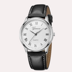 Geneva Men’s Classic Business Watch – Refined Elegance in Leather