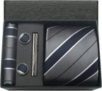 Classic 100% Silk Men’s Tie Set – Elegance in Gift Box