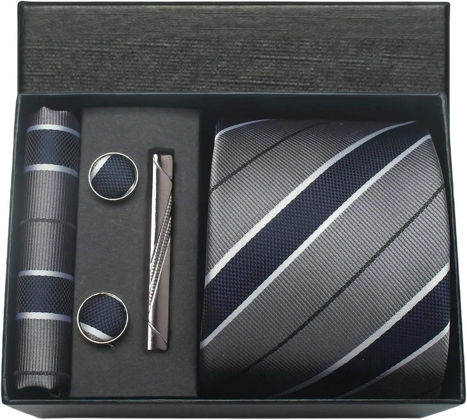 Classic 100% Silk Men’s Tie Set – Elegance in Gift Box