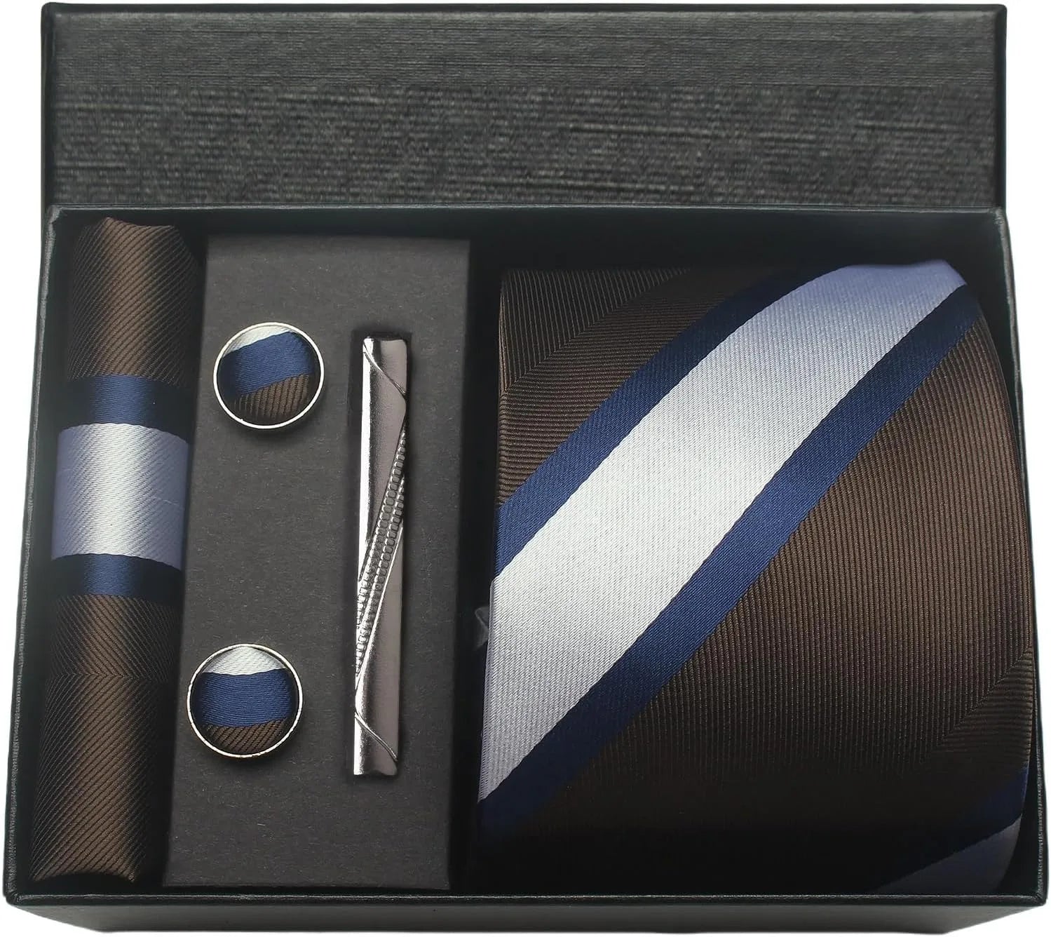 Classic 100% Silk Men’s Tie Set – Elegance in Gift Box