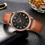 Geneva Men’s Classic Business Watch – Refined Elegance in Leather