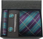 Classic 100% Silk Men’s Tie Set – Elegance in Gift Box