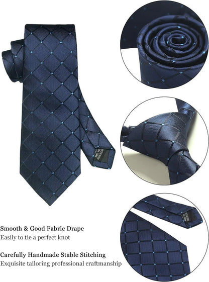 Classic 100% Silk Men’s Tie Set – Elegance in Gift Box