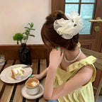 Elegant Layered Mesh Floral Hair Clip – Timeless Sophistication