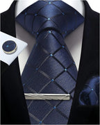 Classic 100% Silk Men’s Tie Set – Elegance in Gift Box