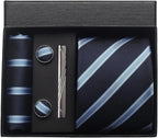 Classic 100% Silk Men’s Tie Set – Elegance in Gift Box
