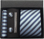 Classic 100% Silk Men’s Tie Set – Elegance in Gift Box