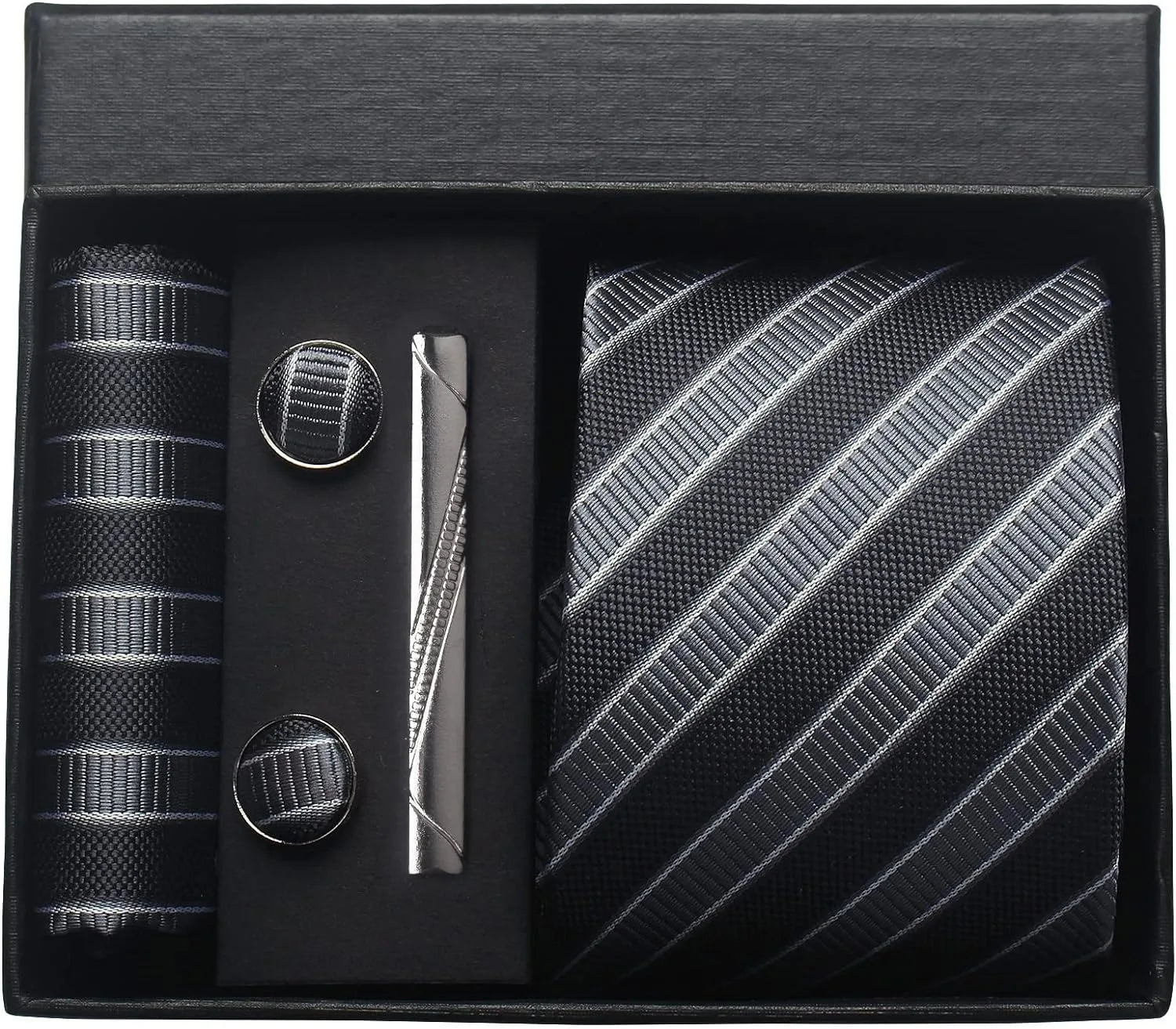 Classic 100% Silk Men’s Tie Set – Elegance in Gift Box