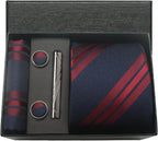 Classic 100% Silk Men’s Tie Set – Elegance in Gift Box