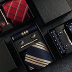Classic 100% Silk Men’s Tie Set – Elegance in Gift Box