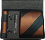 Classic 100% Silk Men’s Tie Set – Elegance in Gift Box