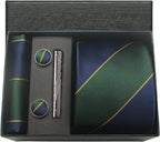Classic 100% Silk Men’s Tie Set – Elegance in Gift Box