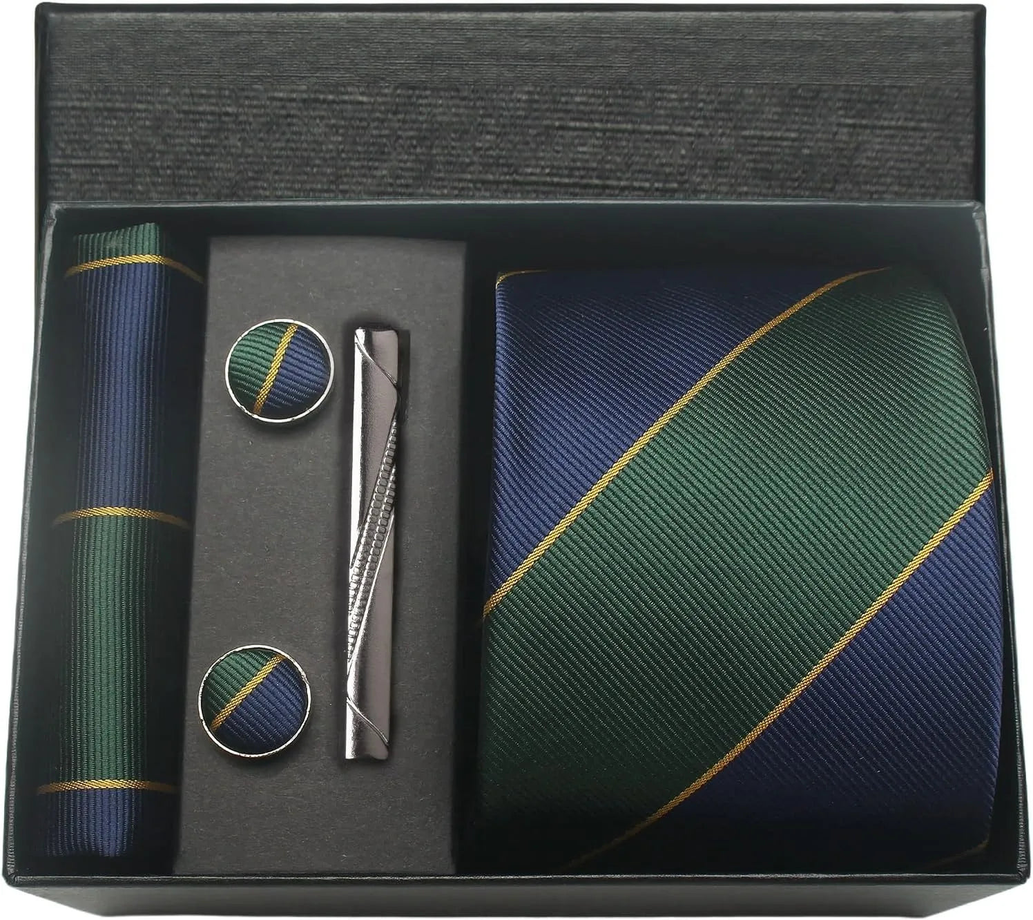Classic 100% Silk Men’s Tie Set – Elegance in Gift Box