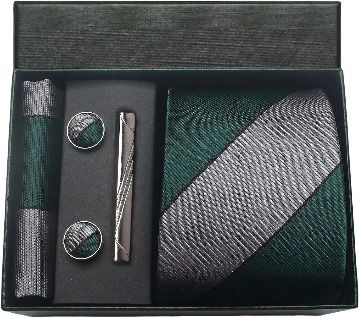 Classic 100% Silk Men’s Tie Set – Elegance in Gift Box