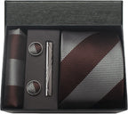 Classic 100% Silk Men’s Tie Set – Elegance in Gift Box