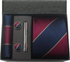 Classic 100% Silk Men’s Tie Set – Elegance in Gift Box