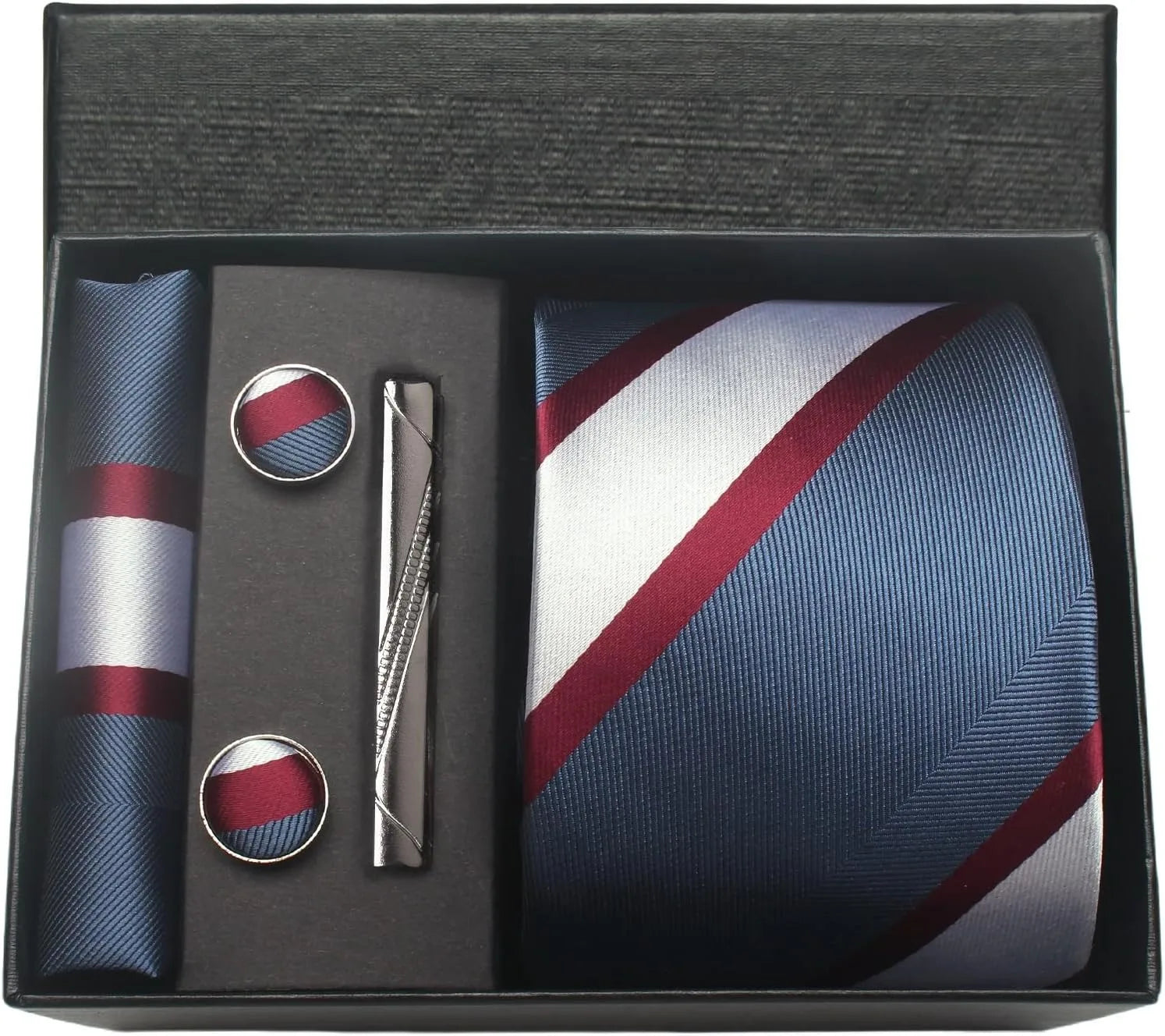 Classic 100% Silk Men’s Tie Set – Elegance in Gift Box