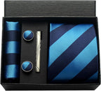 Classic 100% Silk Men’s Tie Set – Elegance in Gift Box
