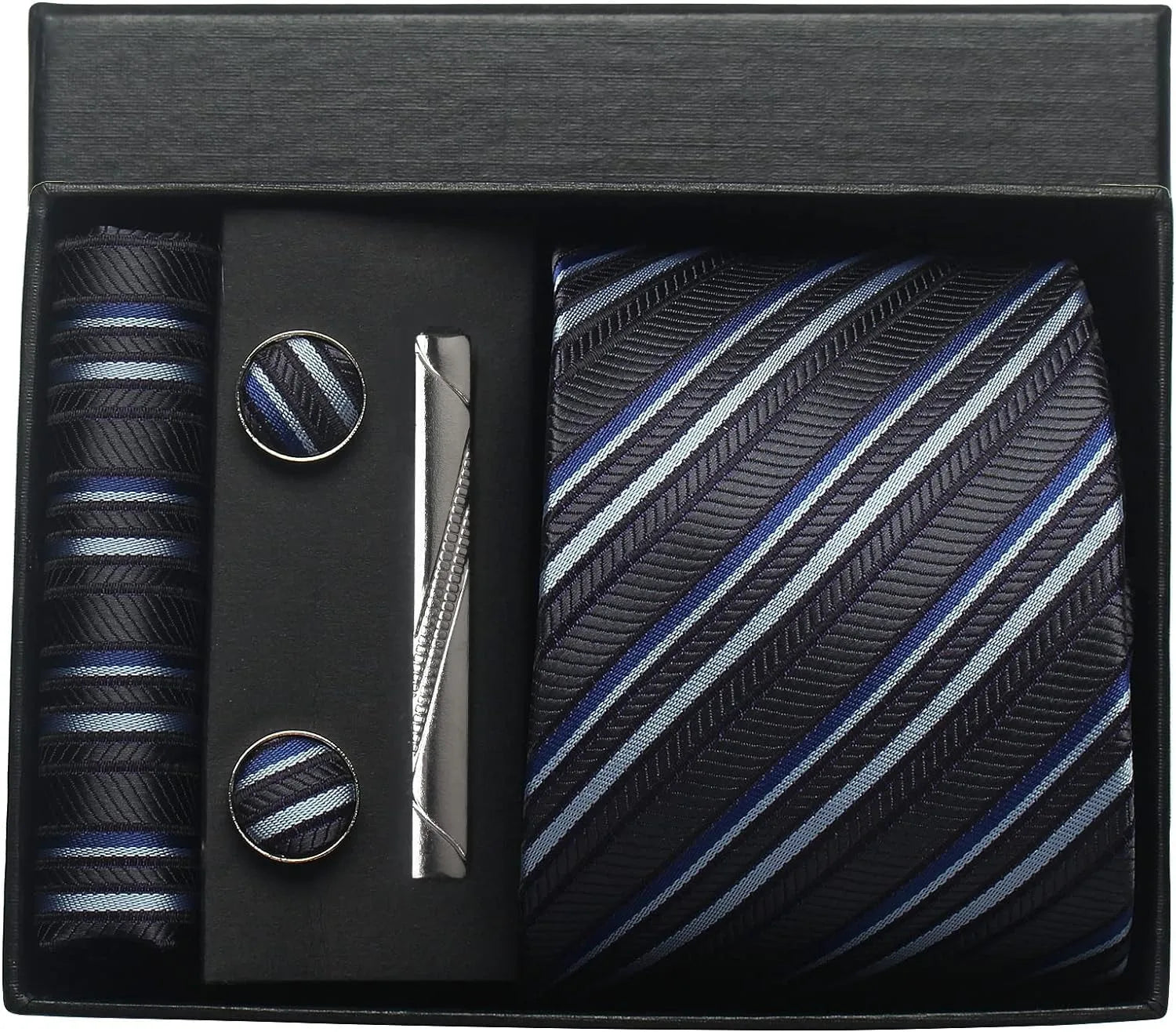Classic 100% Silk Men’s Tie Set – Elegance in Gift Box