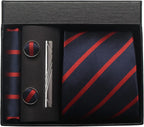 Classic 100% Silk Men’s Tie Set – Elegance in Gift Box