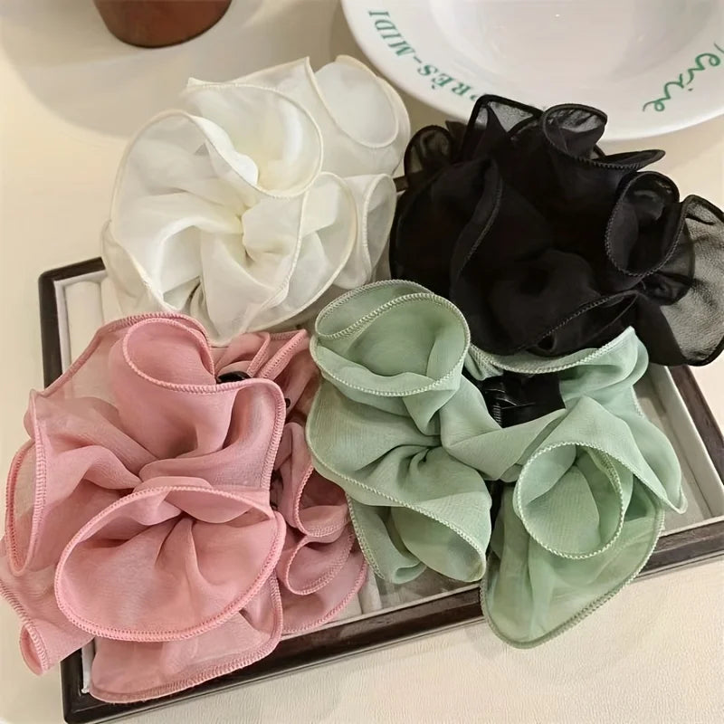 Elegant Layered Mesh Floral Hair Clip – Timeless Sophistication