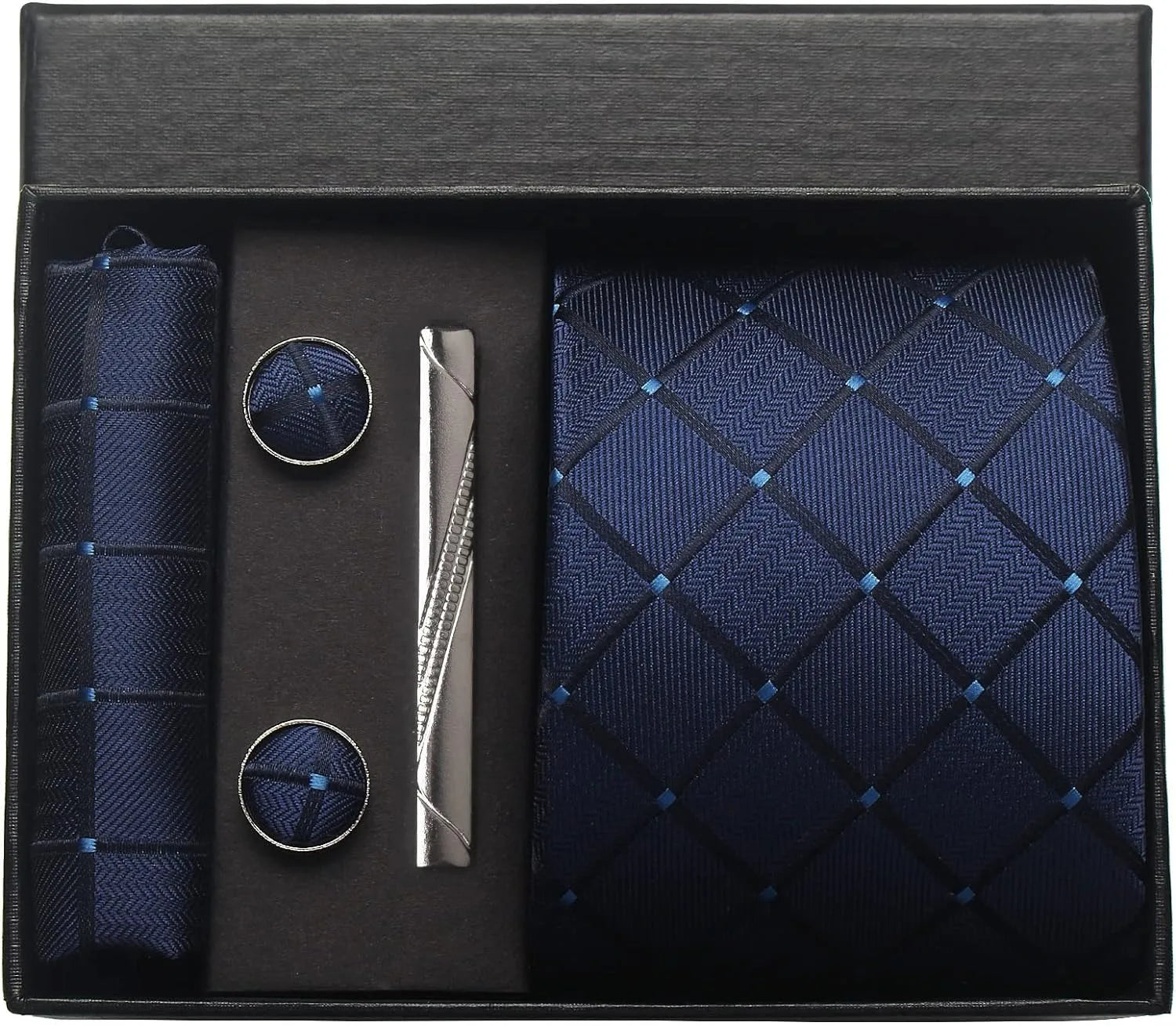Classic 100% Silk Men’s Tie Set – Elegance in Gift Box