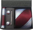 Classic 100% Silk Men’s Tie Set – Elegance in Gift Box