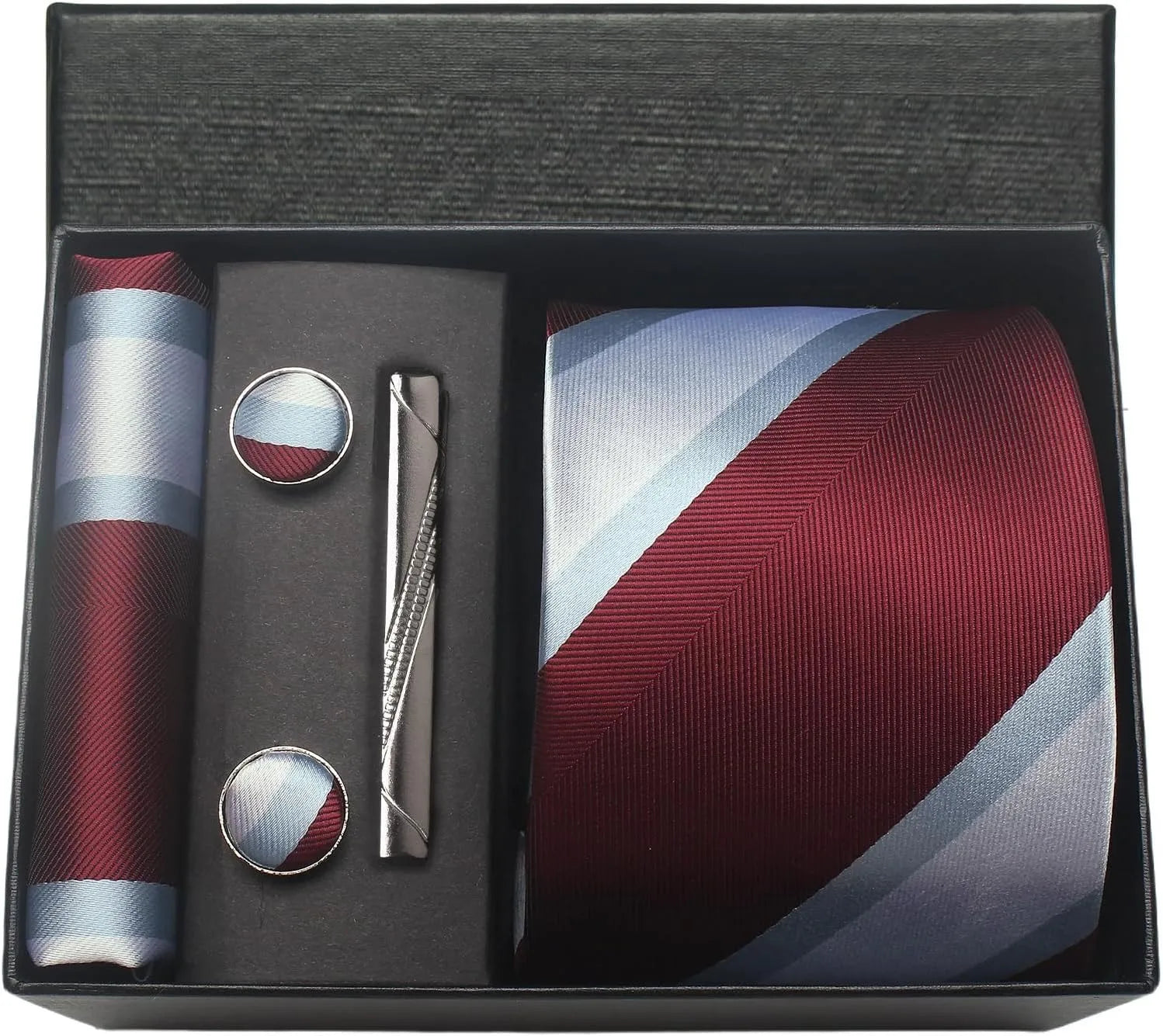 Classic 100% Silk Men’s Tie Set – Elegance in Gift Box